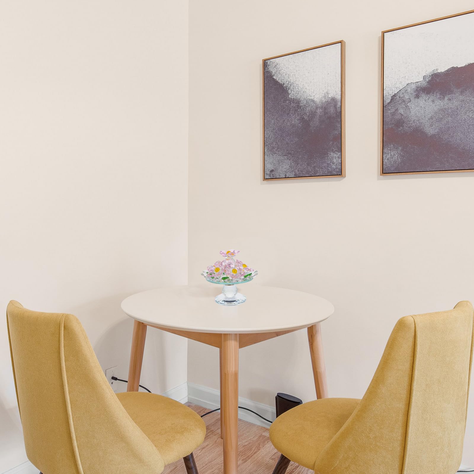 OUNONA Blumentopf und Feiner Verarbeitung Dekoration Kristall aus Zartem Kristall und Hochzeit mit Eleganter Rosa Farbe als Stilvolle Wohndeko für Wohnzimmer