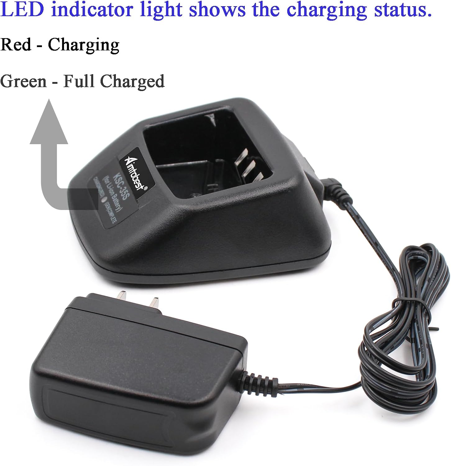 KSC-35S Charger Compatible for Kenwood TK-2000 TK-3000 Radio | KNB-45L KNB-63L KNB-65L Battery Charger, For TK-2200 TK-3200 TK-2202 TK-2207 TK-3400 NX-1200 NX-1300 TH-K20 TH-K20A Radios