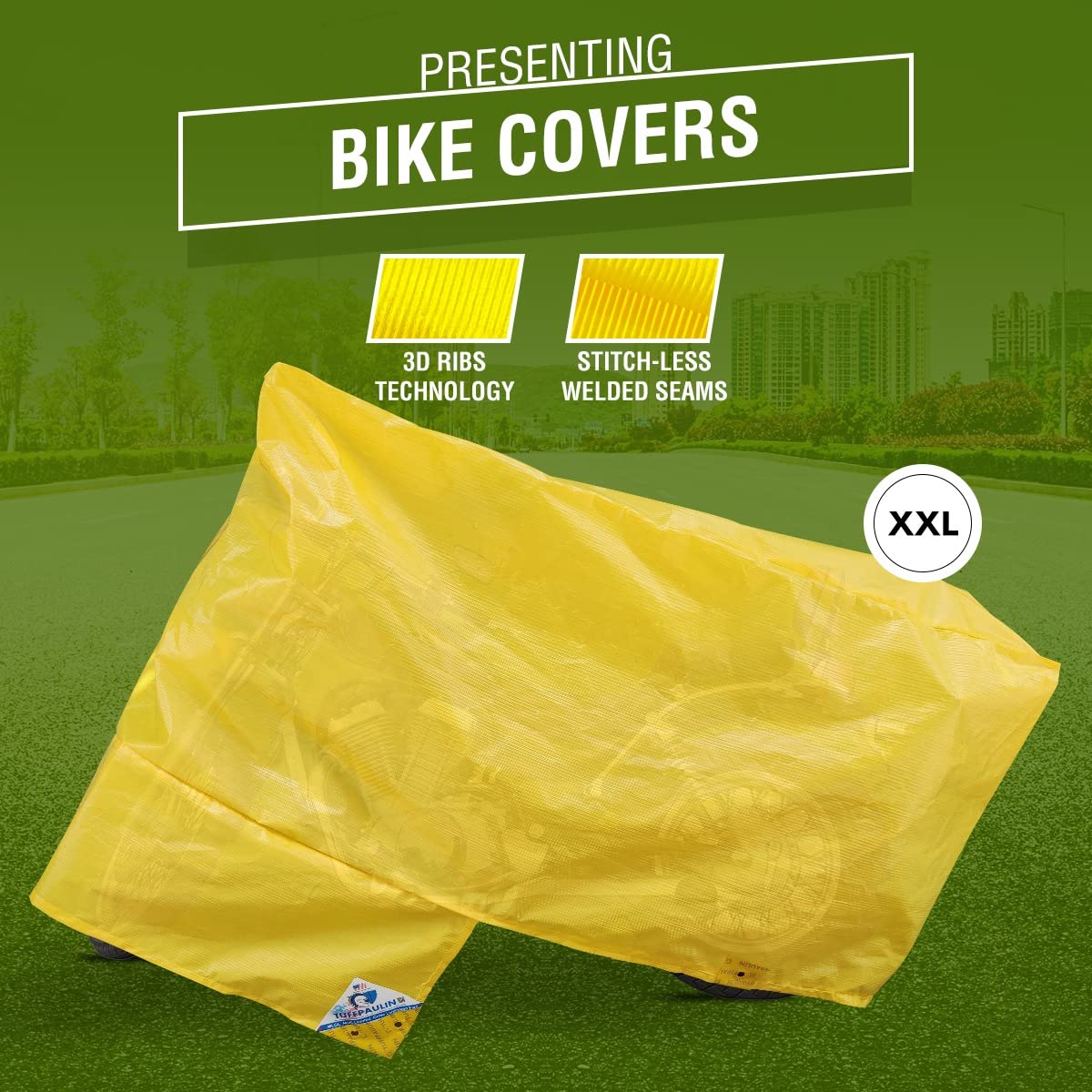 TUFFPAULIN XXL Yellow Bike Cover Waterproof UV Resistant — Amazon image 5
