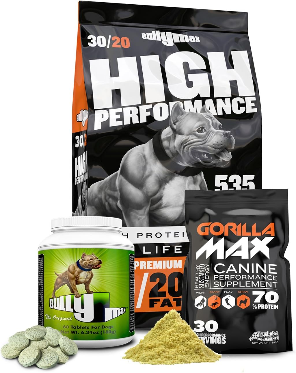 Bully Max All-in-one Pack (Dog Food & Supplements) (15lb Combo)