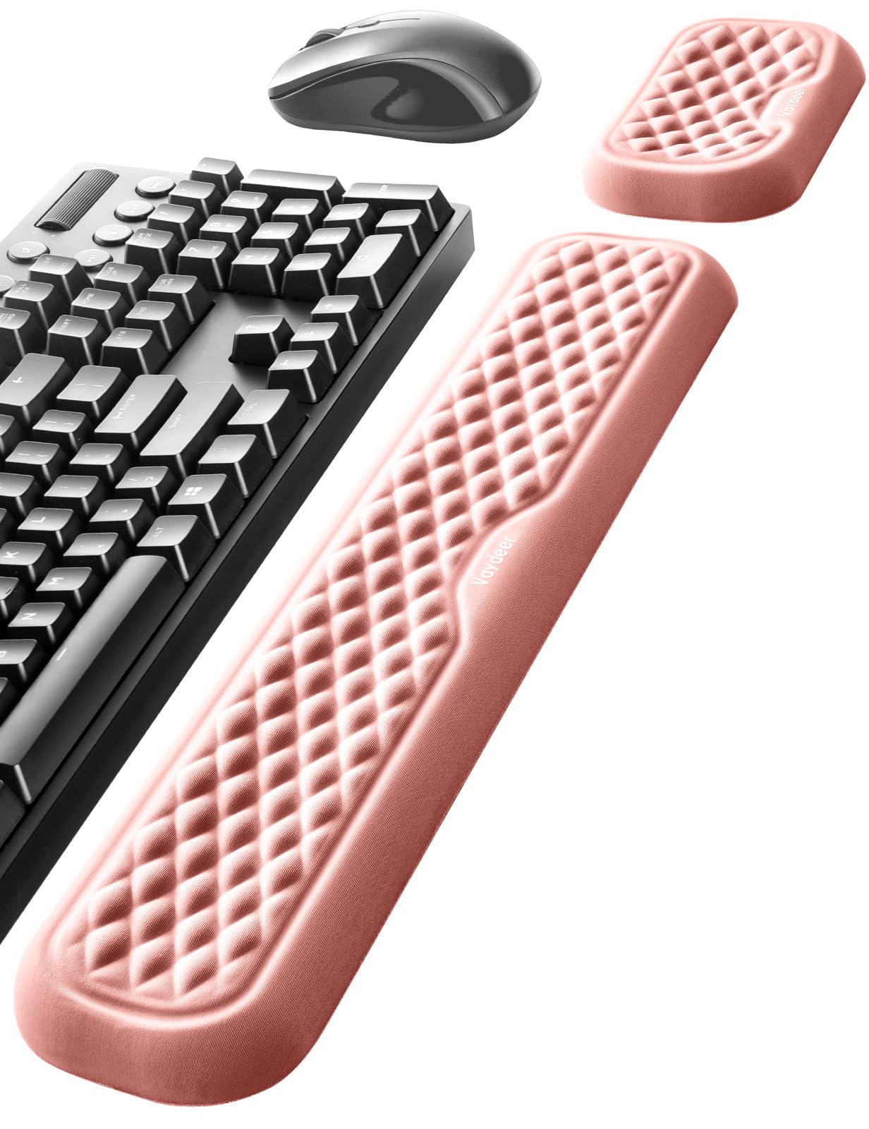 Vaydeer Wrist Rest for Keyboard and Mouse Computer Ergonomic Wrist Support Pad Soft Memory Foam Arm Cushion for