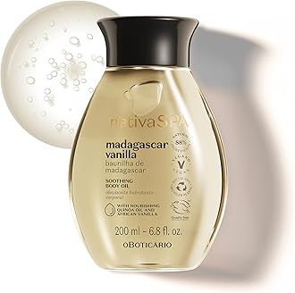 Nativa SPA by O Boticário, Madagascar Vanilla Body Oil, Soothing & Moisturizing, 6.8 Ounce