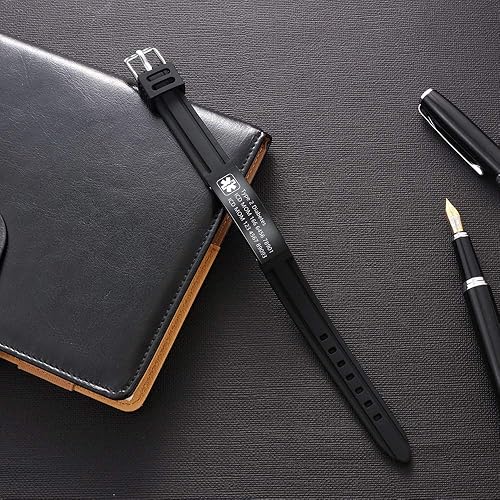 Miniatura 5 de Giftider Pulsera de alerta médica para hombre, pulsera de identificación médica personalizada para mujeres y hombres, pulsera de identificación