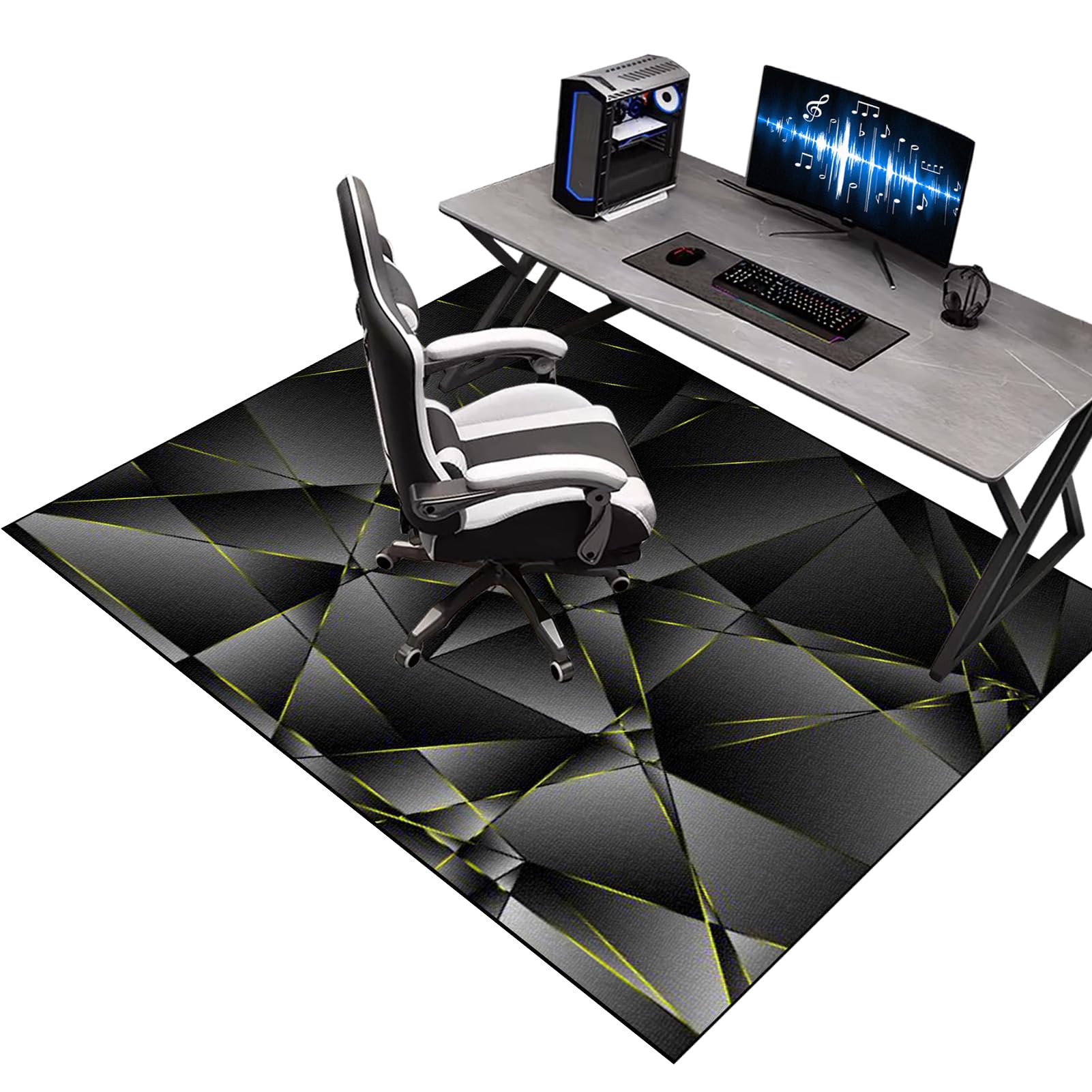 Office Chair Mat for Carpet, Computer Desk Chair Mat for Hard Floor, Floor Protectors for Rolling Chairs, Gaming Chair Mat for Wooden Floors, Floor Mats for Home Office Floor Protection 80 x 140 cm