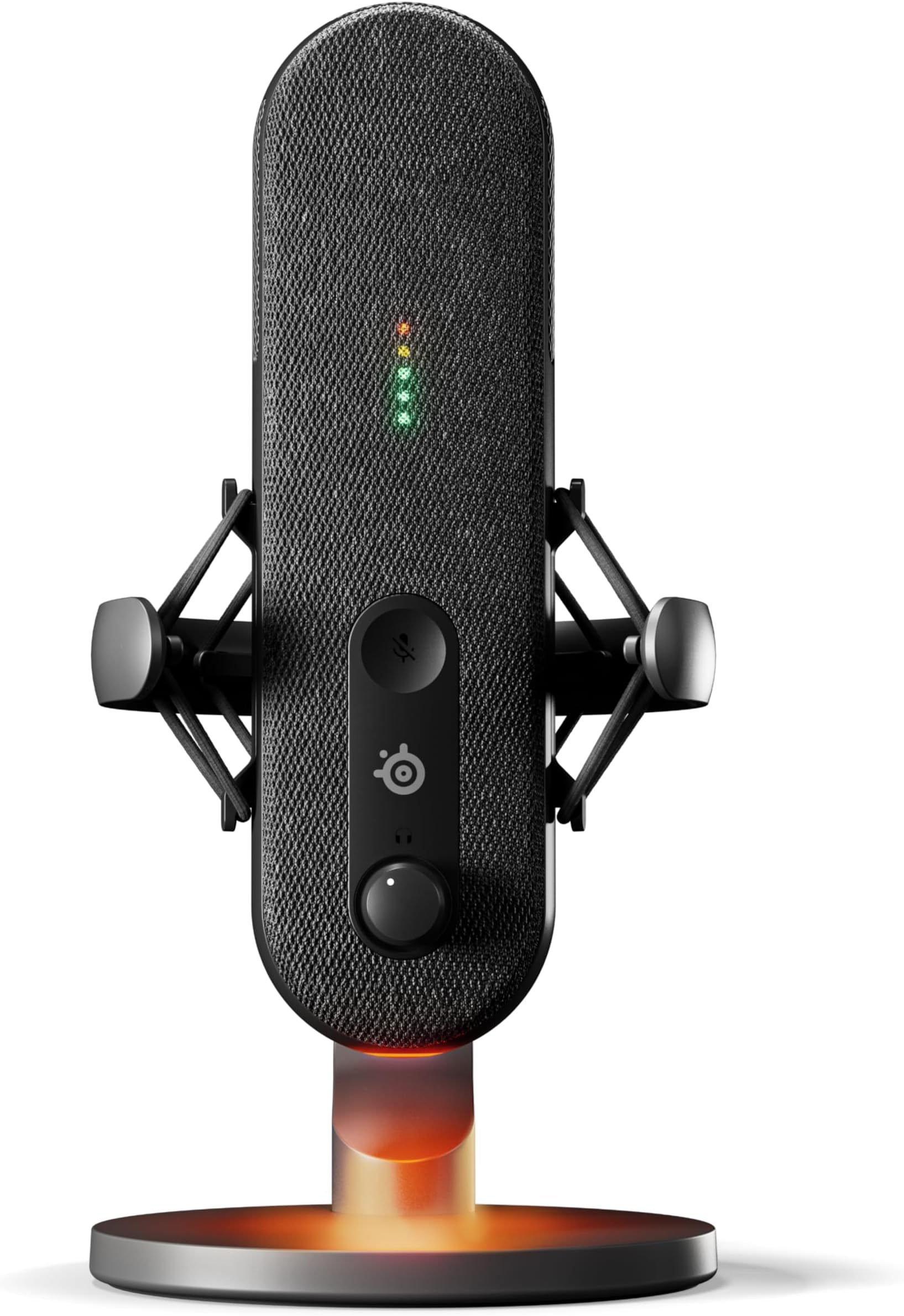 SteelSeries Alias PC PS5/4 Enabled USB Microphone for Distribution Game Streamers Content Creator Sonar Audio Software AI Noise Cancelling LED Monitoring Unidirectional Cardioid