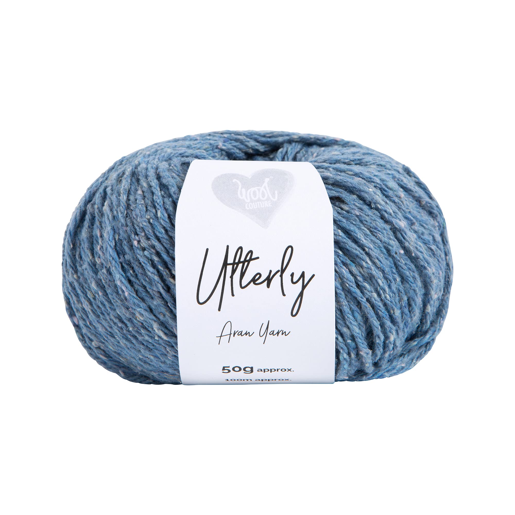 Utterly Aran Yarn 50g Ball - Machine Washable Aran Weight Yarn - River, 1-Pack
