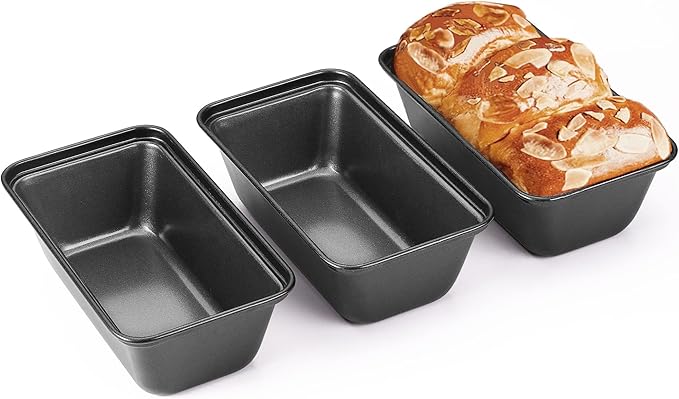 HONGBAKE Mini Loaf Pan for Baking Bread, 6 x 3.3