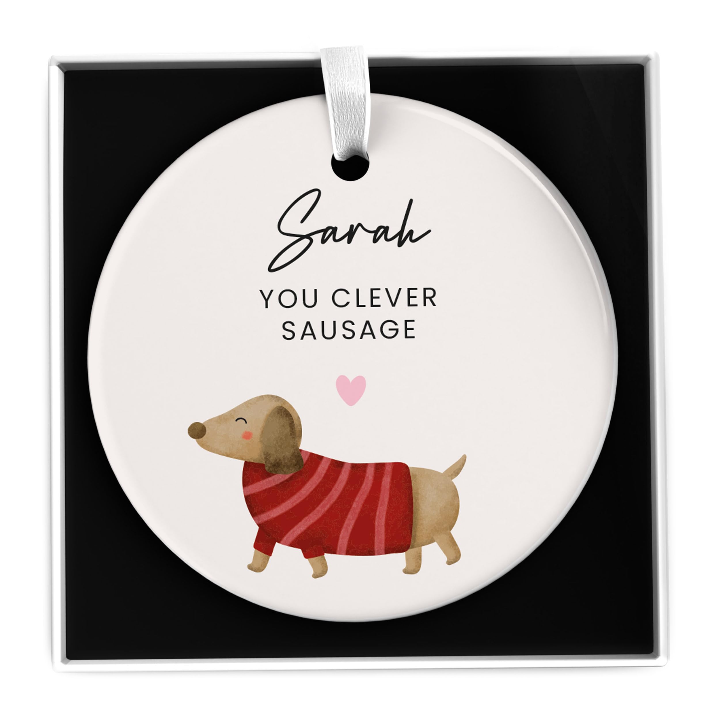 Beecreative You Clever Sausage Congratulations Gift - Personalised Graduation, Passed Exams, New Job, Driving Test, Well Done Gift - With Gift Box