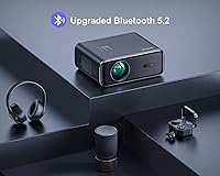 Vista 6 de [Enfoque automático/soporte 4K] Proyector con WiFi 6 y Bluetooth 5.2, 700ANSI nativo 1080P proyector de película para exteriores, WiMiUS P62 Auto 6D