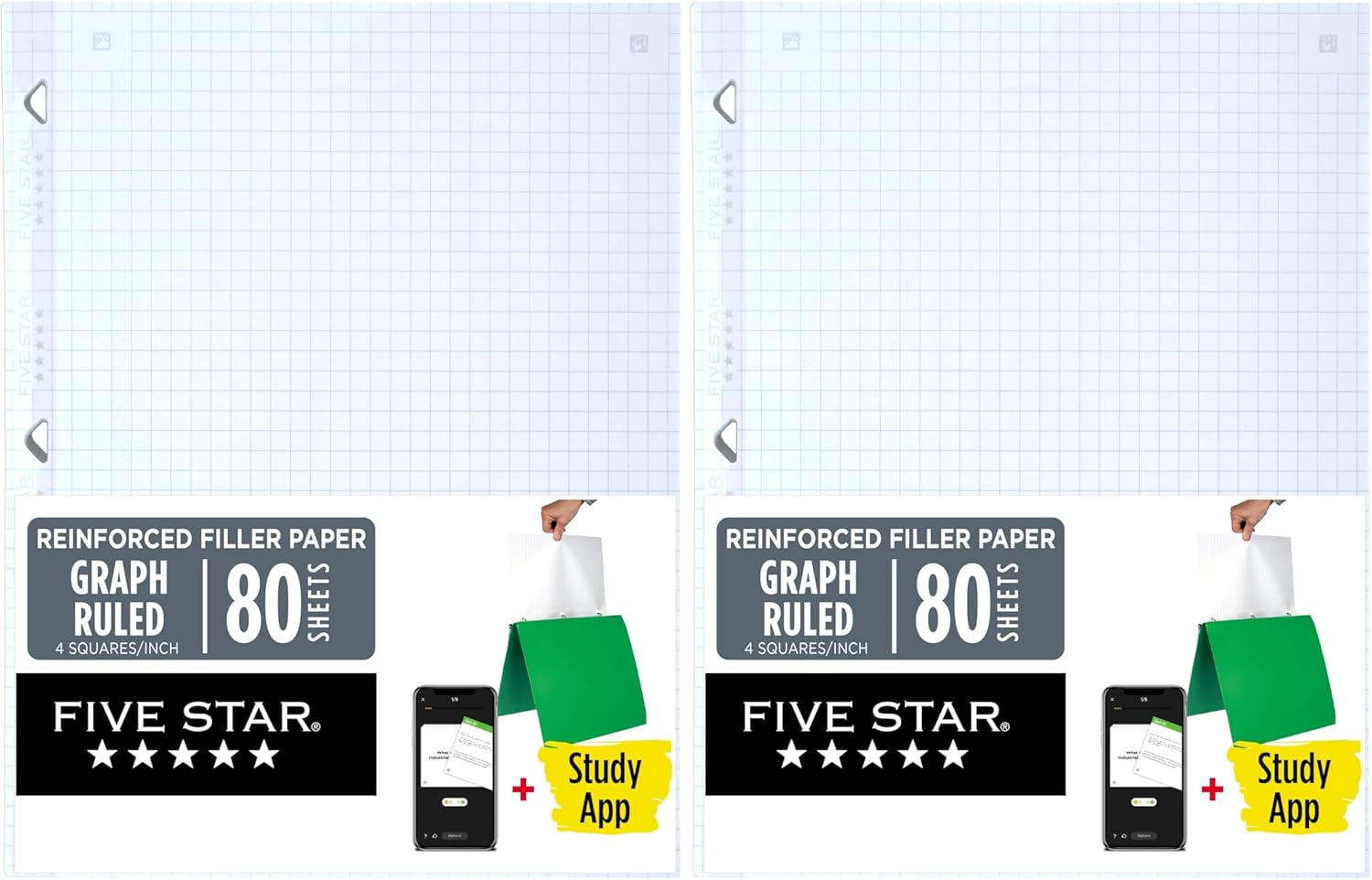 Amazon.com: Five Star Papel cuadriculado de hojas sueltas, papel de ...