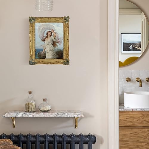 Miniatura 4 de Portarretratos vintage de 8 x 10 pulgadas, marco de fotos barroco de 8 x 10 pulgadas, para mesa y colgar en la pared