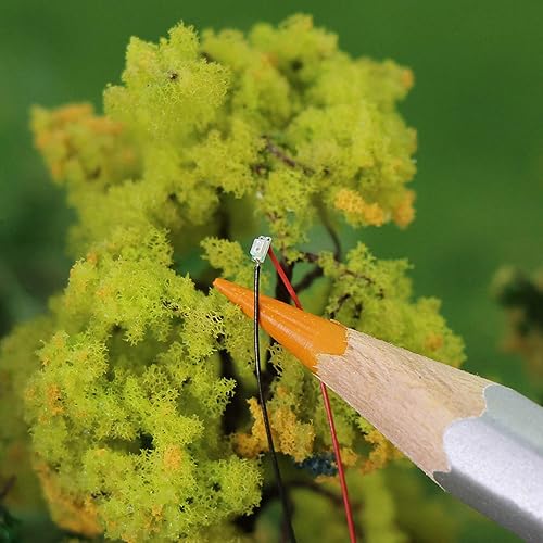 Vista 13 de Evemodel L0402B 20pcs pre-cableado SMD LED 0402 Bule Diodo emisor de luz 12V pre-soldado Micro Litz cable cable longitud 7.8 pulgadas (7.9 in)