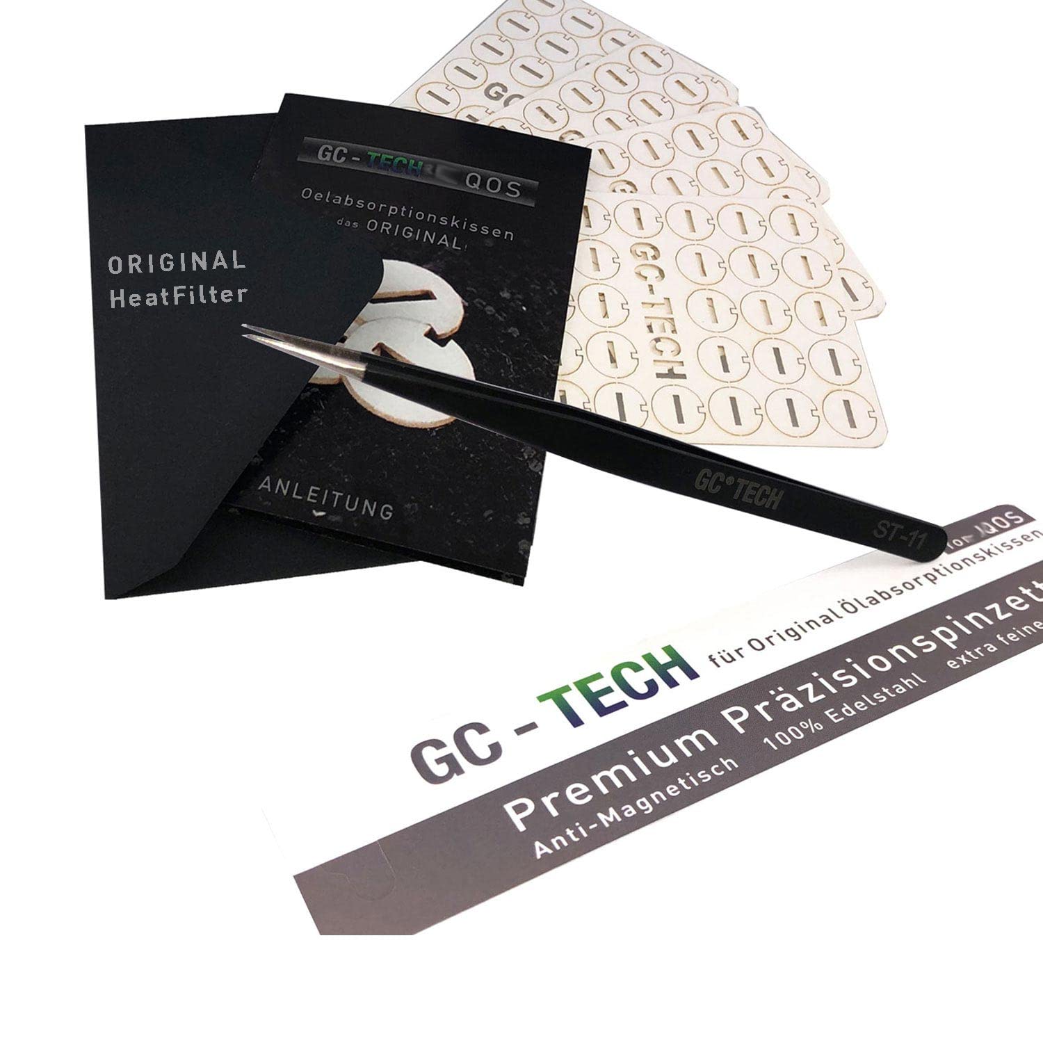 Original HeatFilter and Cleaning Sticks Compatible with IQOS Holder 3 2.4 Plus + Duo (4) 128 Heat Filters + Tweezers