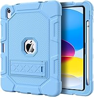 Vista 19 de Funda para iPad 10.ª generación de 10.9 pulgadas, 2022, soporte integrado para lápiz Apple, funda protectora resistente a prueba de golpes, verde