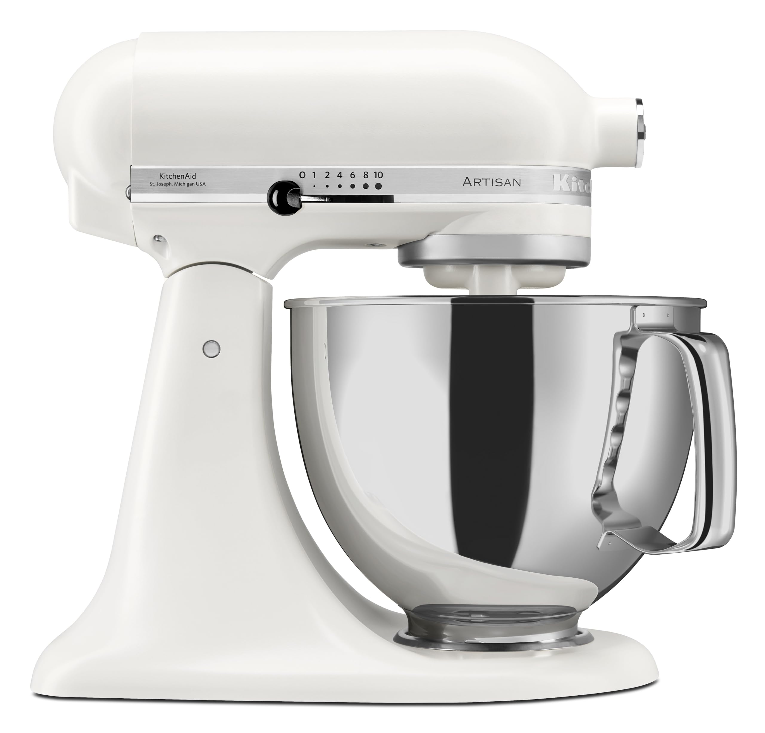 KitchenAid ARTISAN robot kuchenny 4,7 l z uchylną głowicą silnika 5KSM175 KM, w zestawie miska 3 l, akcesoria, porcelana biała