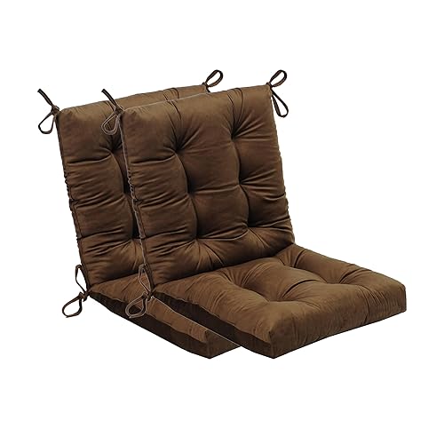 Set of 2 Outdoor Dining Chair Cushions, 37x18 inch, Water