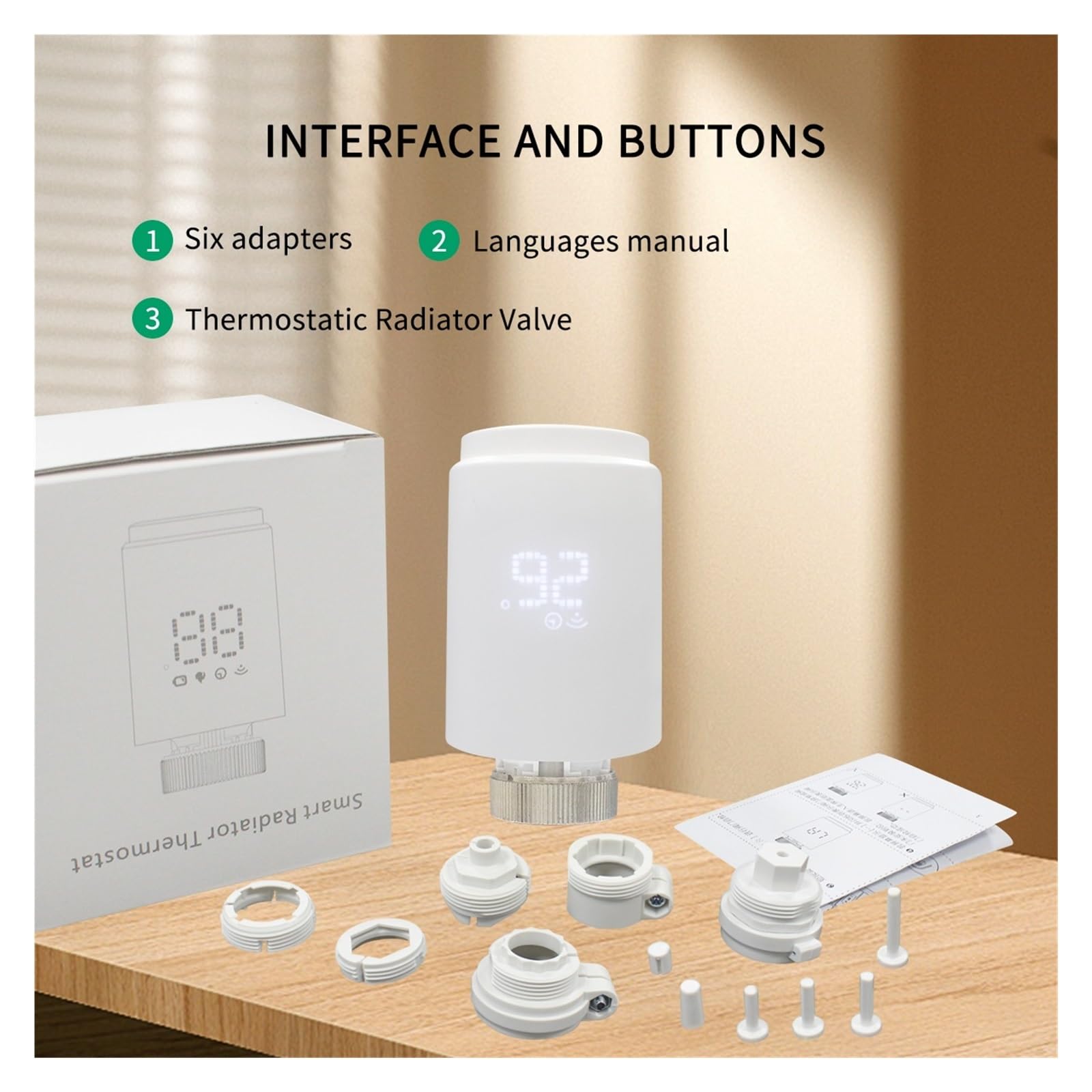 Inteligentny Dom Zigbee 3.0 Zawór Termostatyczny Termostat Grzejnikowy Regulator Temperatury Głos Informacja O ZgodnośCi(ME172 3PCS)