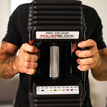 Amazon | PowerBlock Pro 100 調節可能ダンベル 1個販売 5~100ポンドの