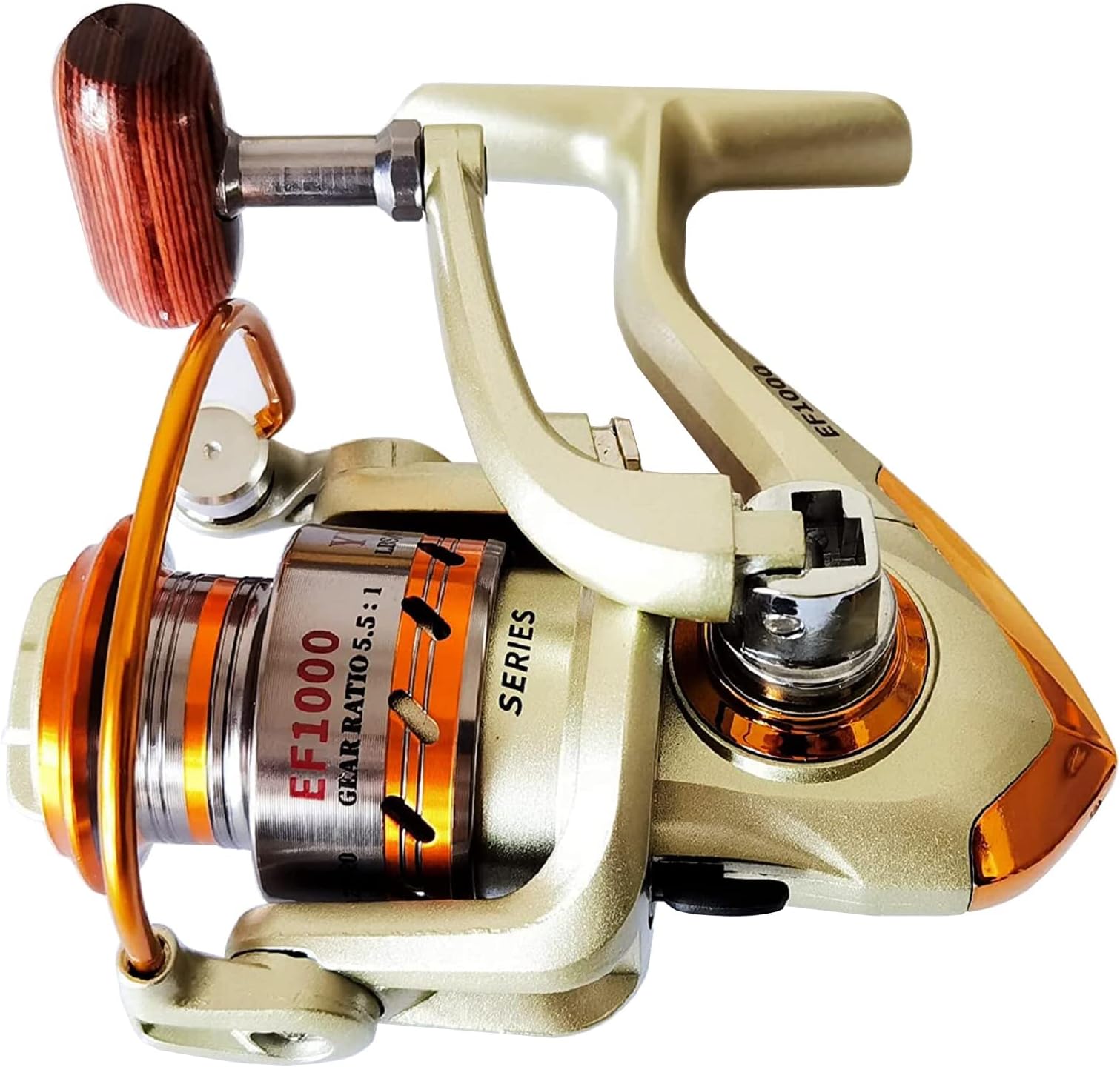 YUMOSHI EF Series Gold Fishing Spinning Reel 12 BB Whole Metal Line Cup (EF1000)