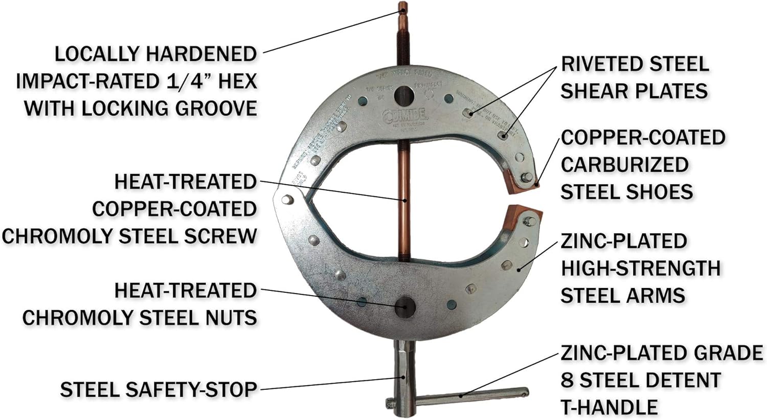 1/4 Series #6 Copper-Coated Clamp | 1/4" Impact Driver Rated