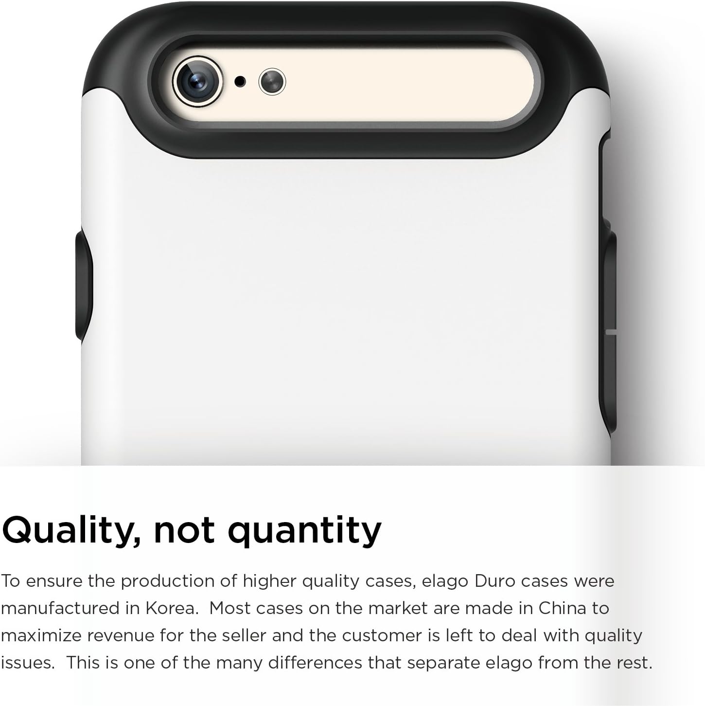 iPhone 6S Case, elago® [Duro][Matte Black/White] - [Premium Armor][Heavy Shock Absorption][Dual Layers] – for iPhone 6/6S