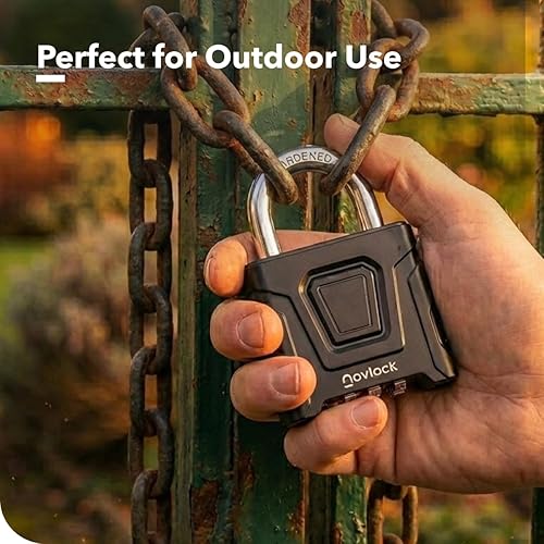 Miniatura 6 de Candado de combinación para exteriores, resistente, grande, resistente a la intemperie con código, para puertas, vallas, cobertizos, taquillas,