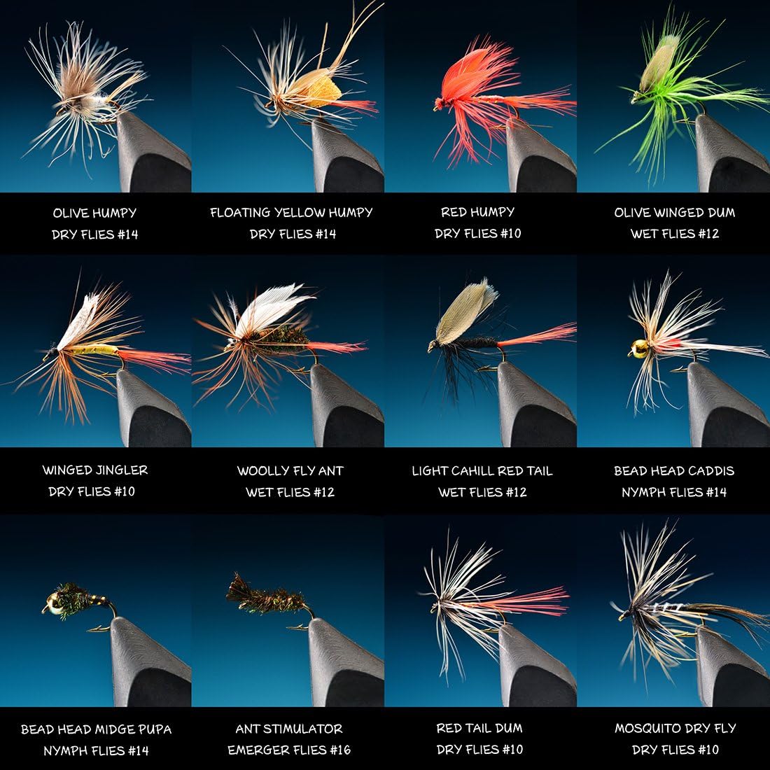 FISHINGSIR 100PCS Fly Fishing Flies Kit Assorted Flies Trout Flies Fly Fishing Lures with Waterproof Fly Box : Sports & Outdoors