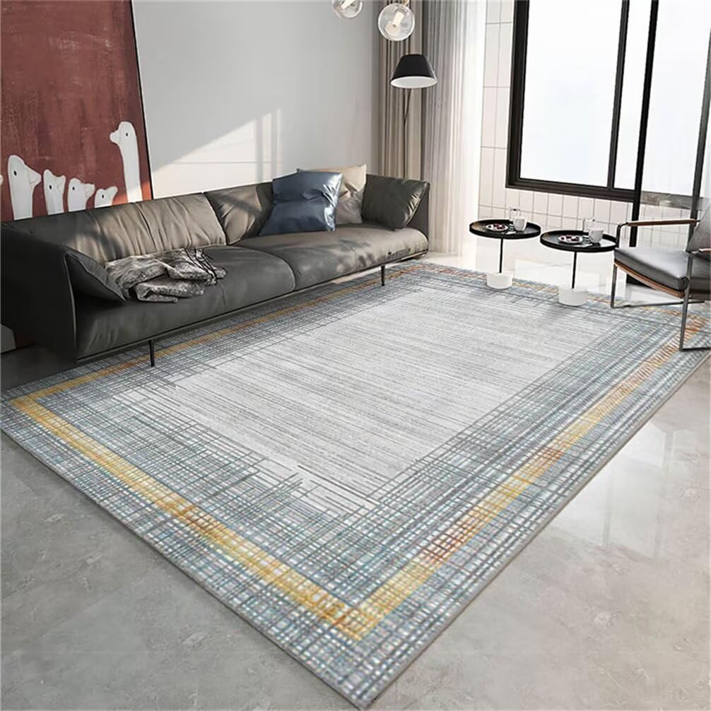 Tapis lavable machine 250x300cm grand tapis salon facile à nettoyer