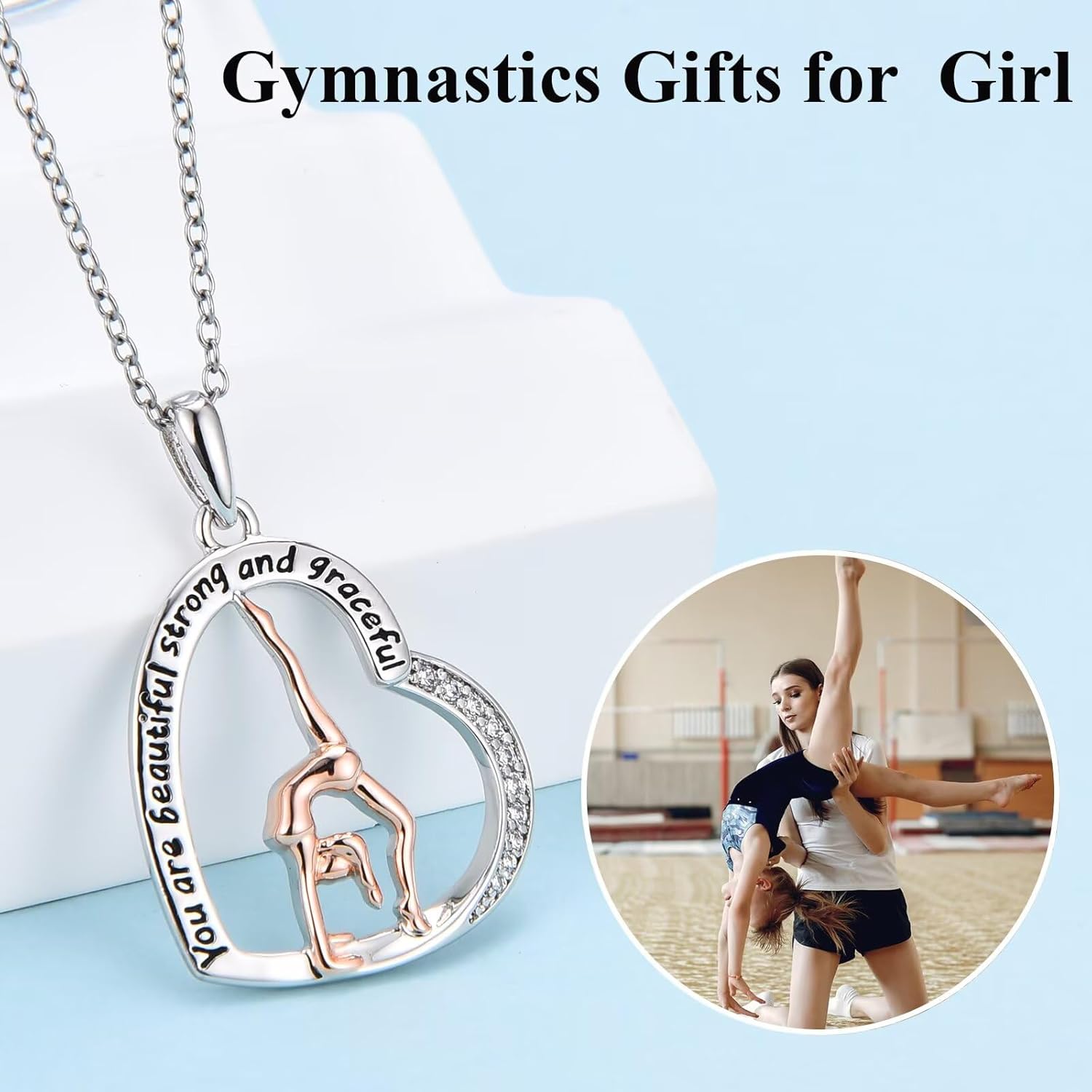 Gymnastics Gifts for Girls Gymnastics Necklace Sport Gifts Jewelry for Gymnast Women for Birthday, Graduation, Christmas - Image 2