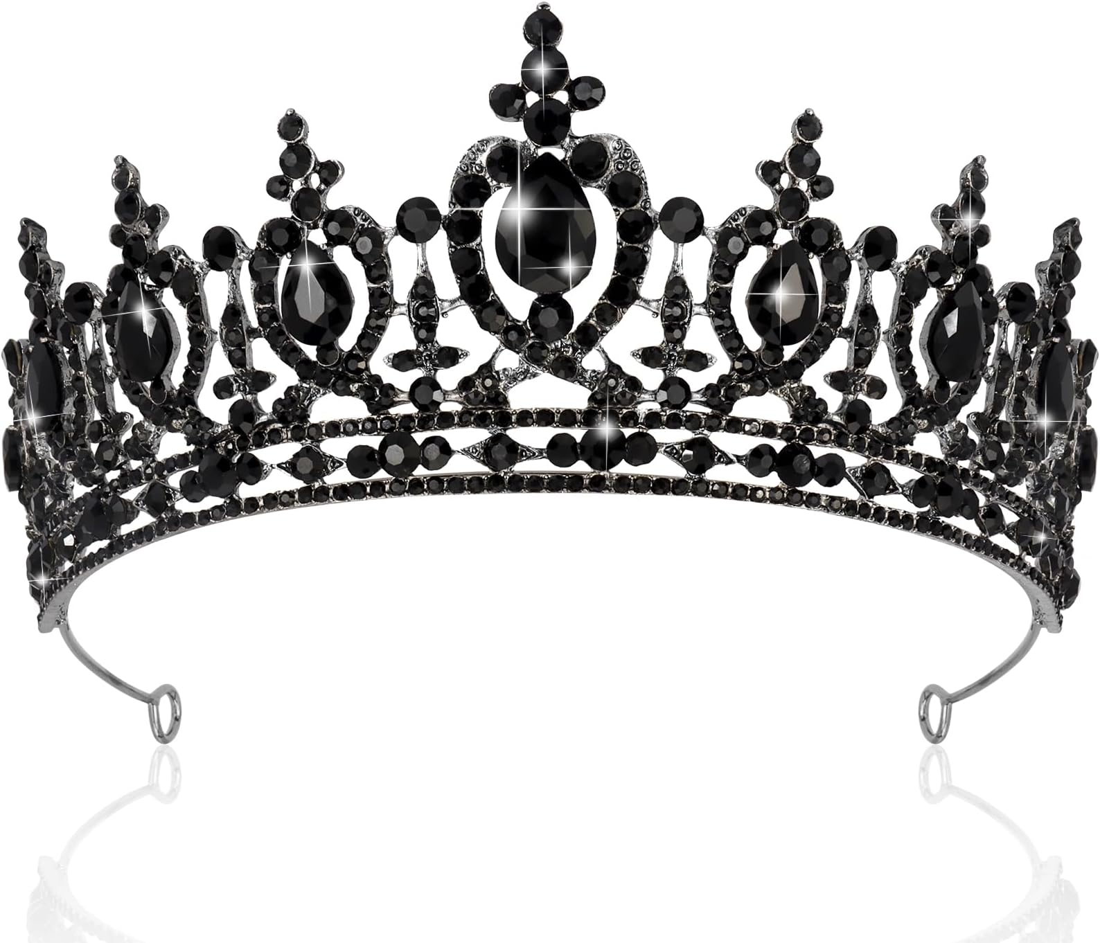 TOBATOBA Crystal Tiaras and Crowns for Women, Bridal Wedding Tiaras for Bride, Birthday Quinceanera Headpieces for Prom Pageant Halloween Cosplay Party
