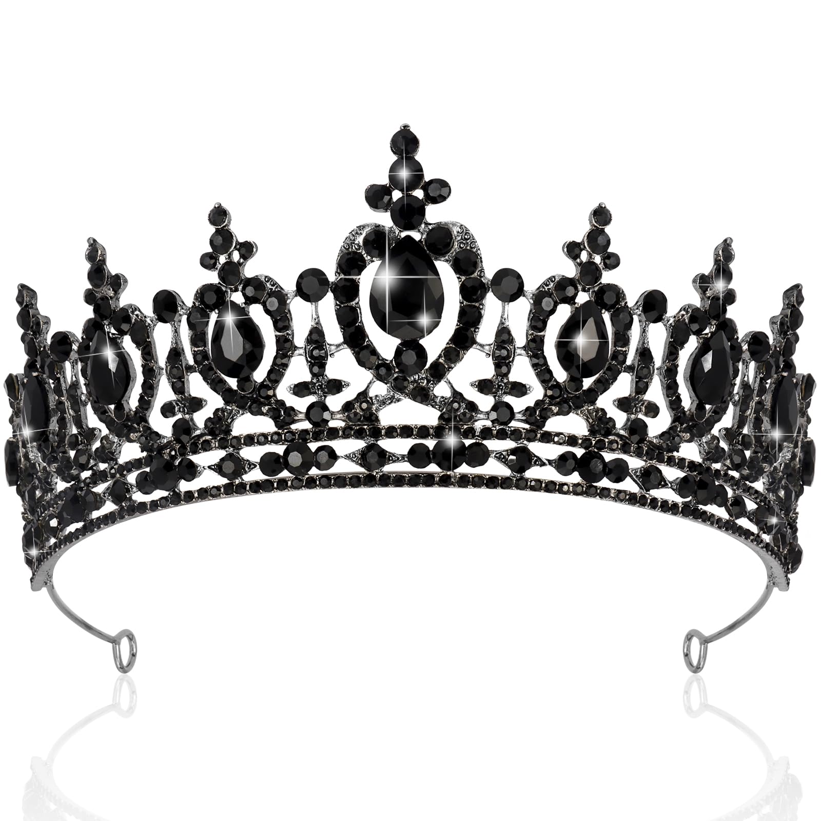 TOBATOBA Crystal Tiaras and Crowns for Women, Bridal Wedding Tiaras for Bride, Birthday Quinceanera Headpieces for Prom Pageant Halloween Cosplay Party