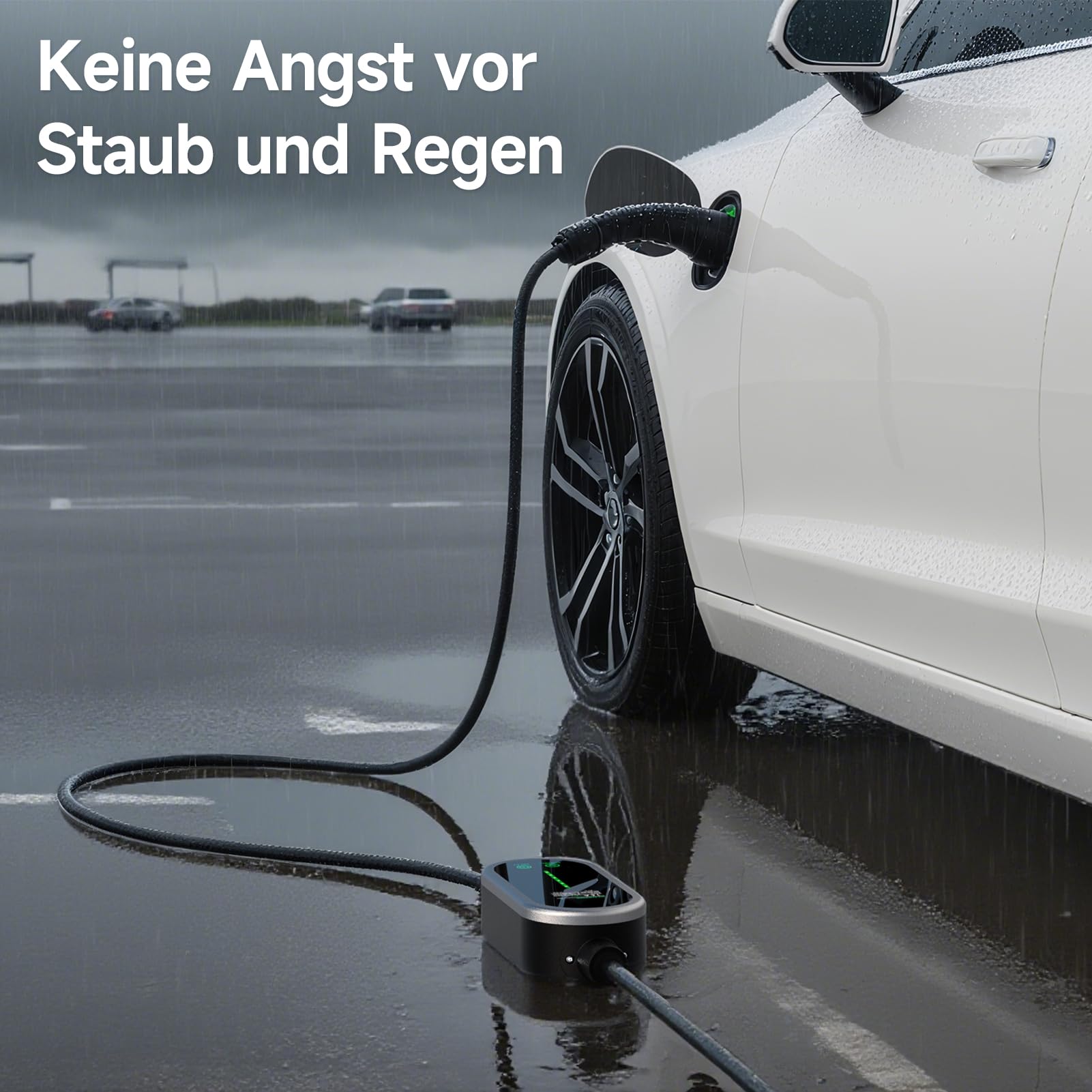 Typ 2 Ladekabel, 3,6kW Mobile Wallbox, 15M 6-16A EV Ladegerät Typ 2 Schuko, Tragbare Auto EV Charger Einstellbarer Strom & Verzögerungszeit, IP65 für EV PHEV IEC 62196-2