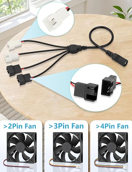 Wathai 36W 12V PWM PC Fan Speed Controller 100-240VAC to 5-12V 3A