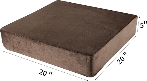 Miniatura 9 de HOMBYS Cojines reclinables de espuma viscoelástica para personas mayores, 20 x 20 x 5 pulgadas, cojín de asiento cuadrado grande para silla, cojín