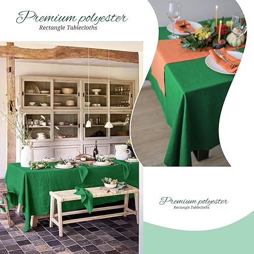 Miniatura 263 de Pesonlook Paquete de 4 manteles redondos blancos de 90 pulgadas, mantel de poliéster para mesas redondas, mantel lavable, resistente a las manchas