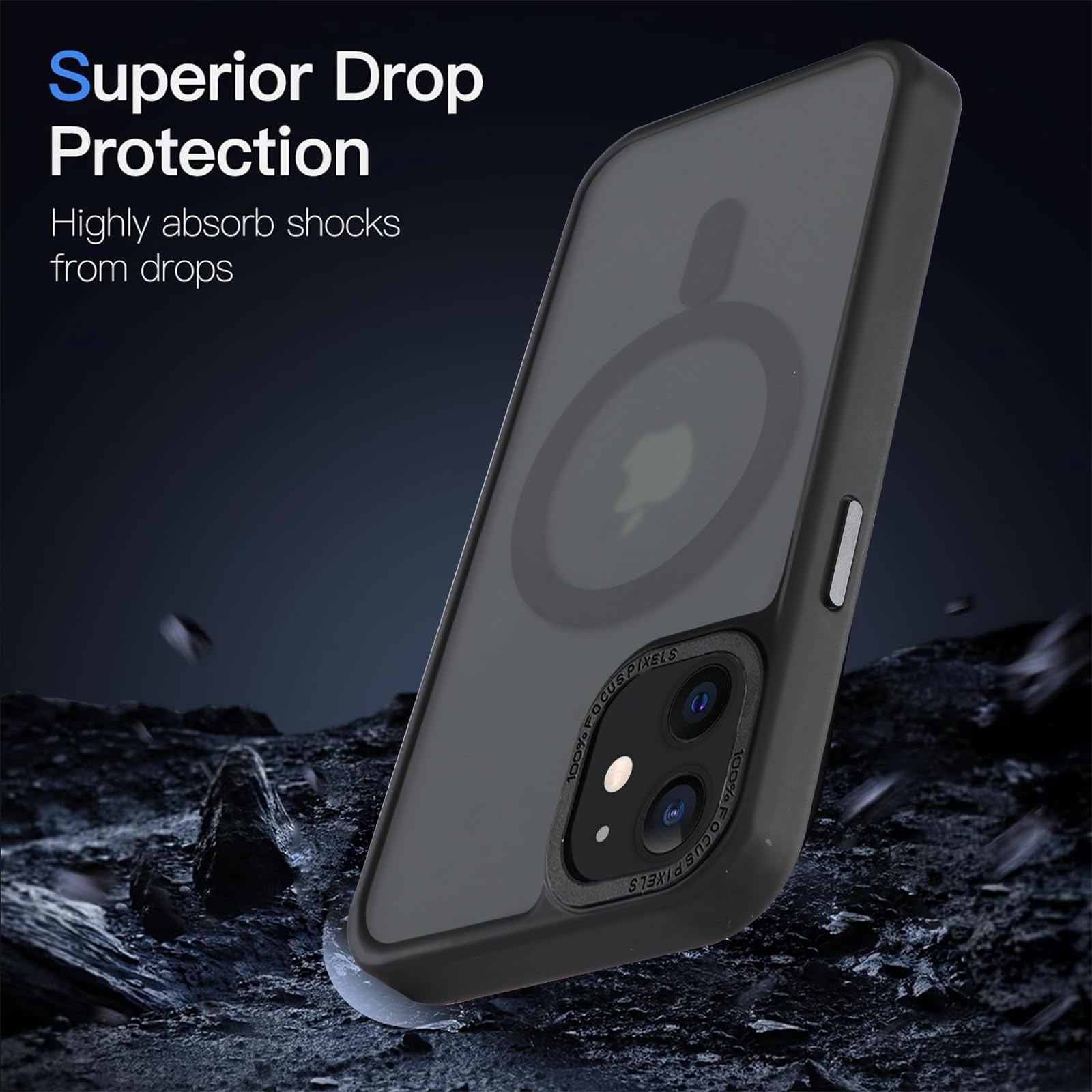 tigratigro Cover Magnetica per iPhone 12 Pro Max, Compatibile con MagSafe, Custodia Traslucida Opaca Posteriore Sottile Antiurto Protettiva Case, Protezione Antiurto di Grado Militare, Argento