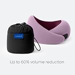 Ostrichpillow Go Neck Pillow, Travel Pillows for Airplanes, Premium Memory Foam Travel Pillow, 360º Ergonomic Design, Asymmetrical Sides, Travel Bag Included, Washable Modal Cover