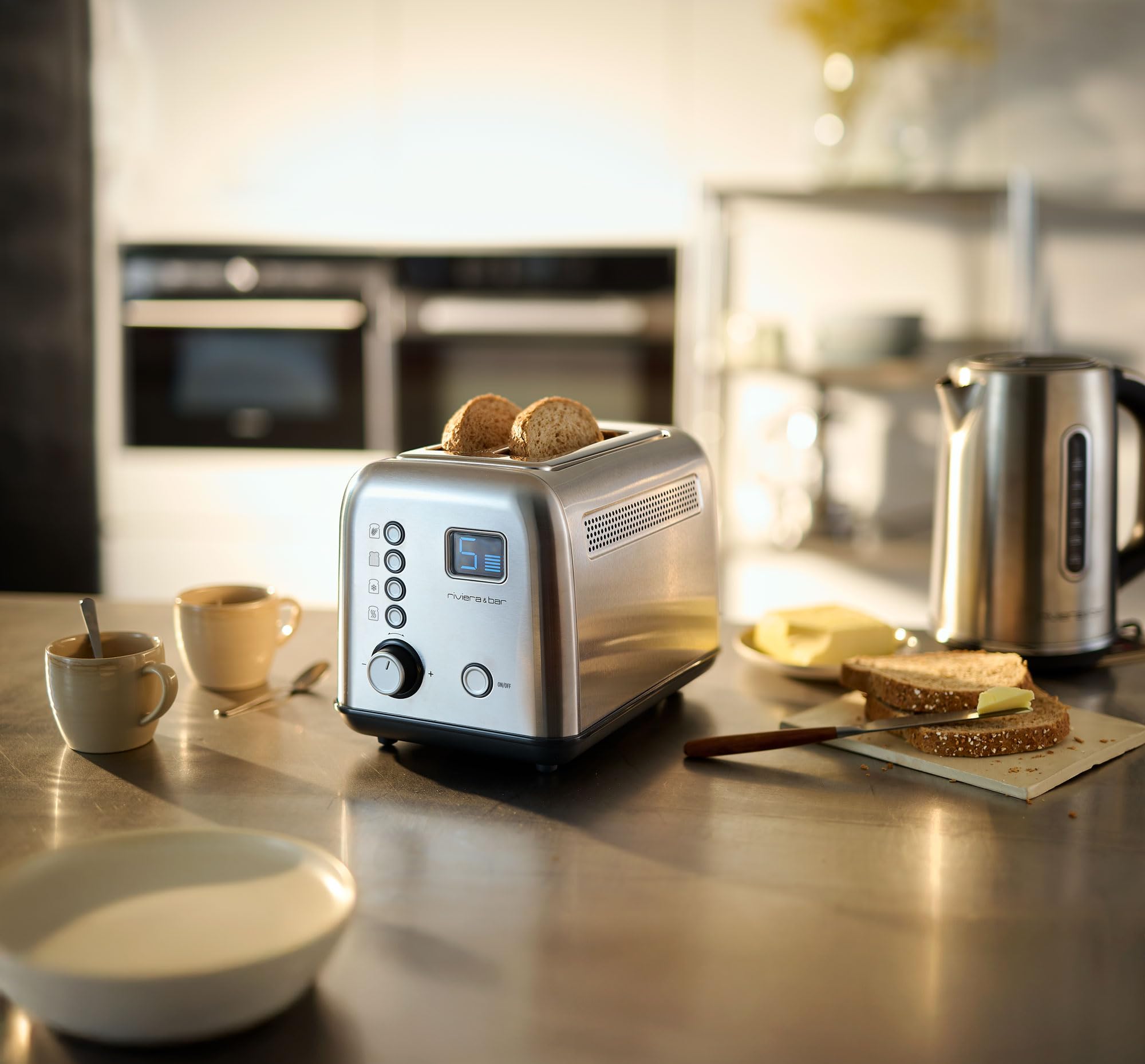 riviera&bar Toaster Stainless Steel 2 Short Slots Full Autom. (QGA350)