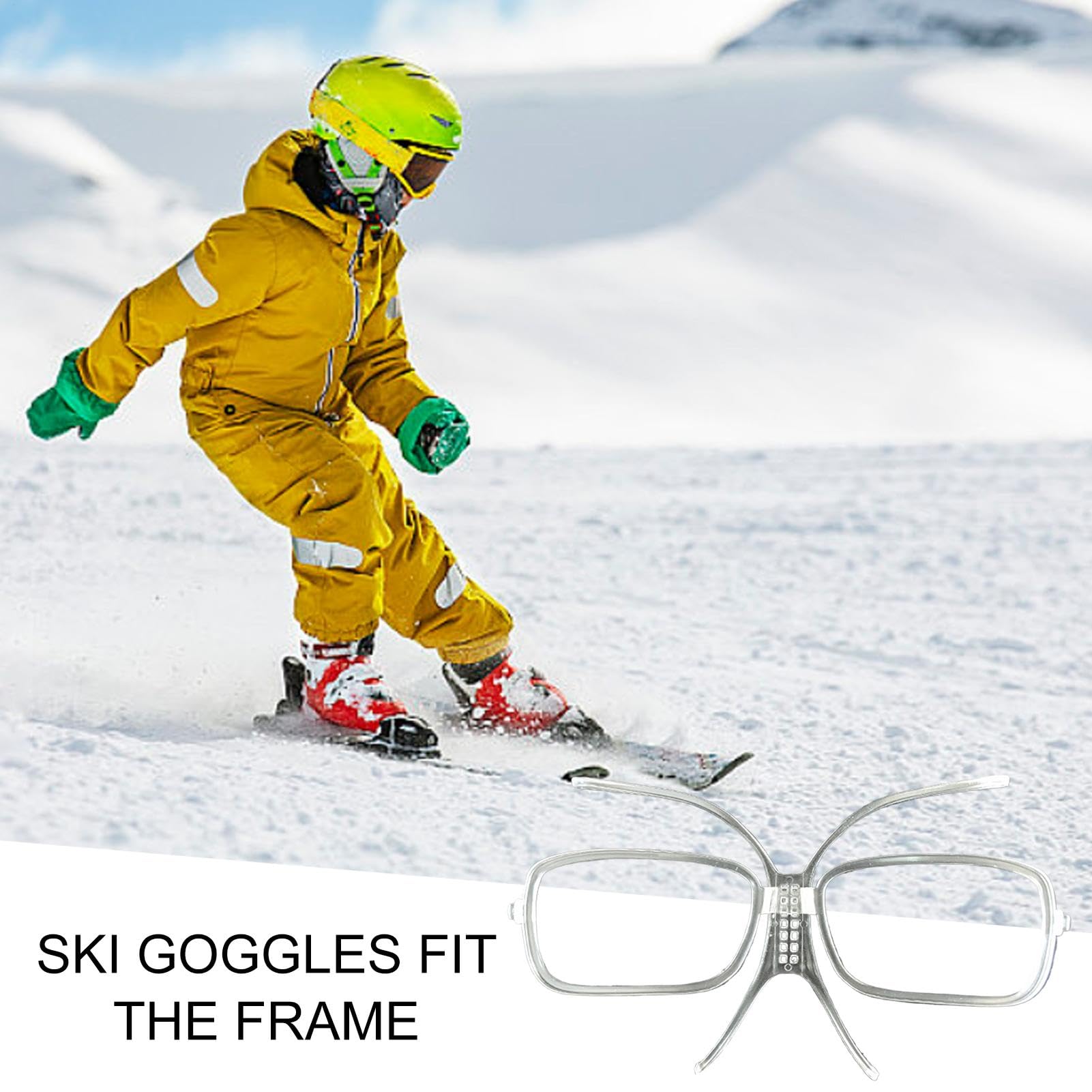 Inserto Para Gafas De Esquí, Adaptador Óptico Ajustable | Inserto De Gafas De Snowboard, Accesorio De Esquí Al Aire Libre, Marco Interior Multicolor