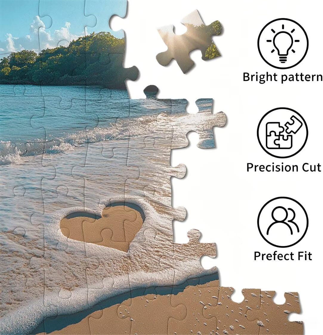 Puzzle 3000 Pièces Adultes Plage Puzzles Classiques Amour, n-201