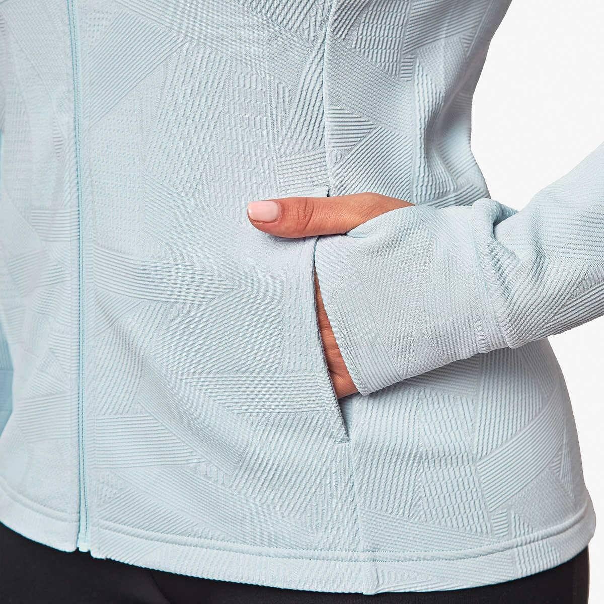 Mondetta Ladies' Jacquard Full-Zip Active Jacket, Halogen Blue - Image 6