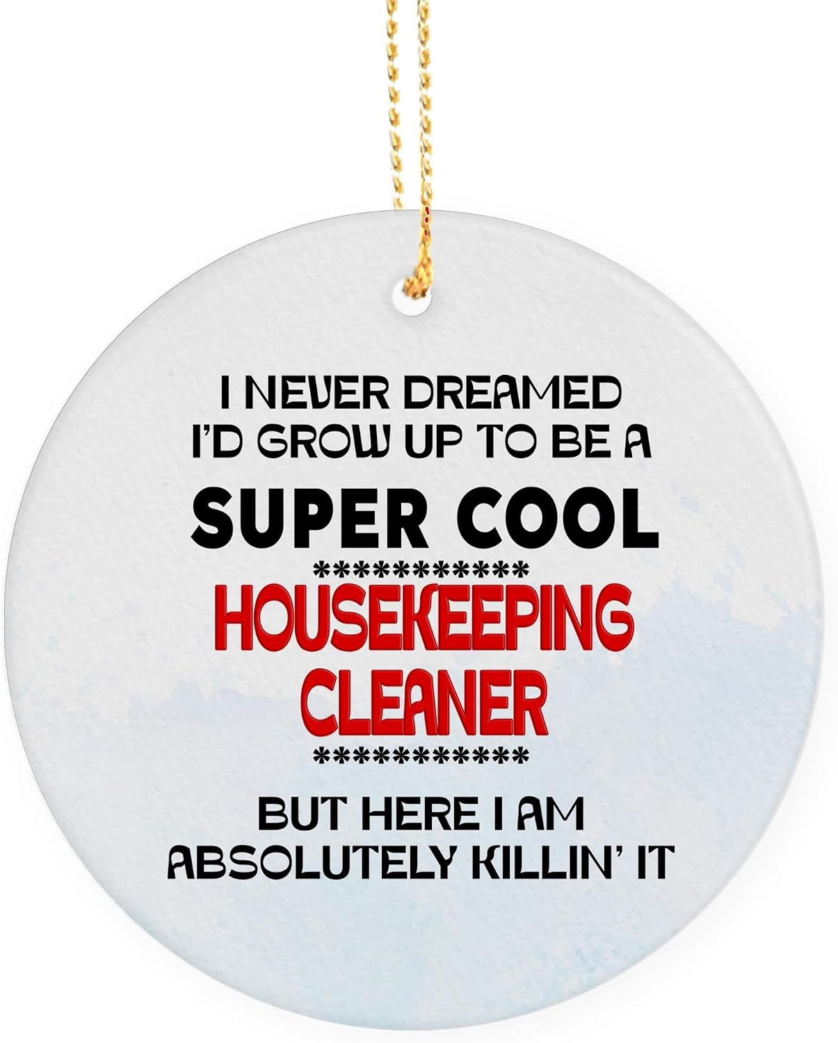 Cool Housekeeping Cleaner Appreciation Gift Ornament, Birthday, for Housekeeping Cleaner Gift, Coworker, Friends Keepsake Ornaments