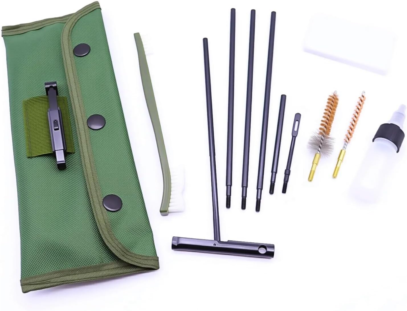- Cleaning Kit Set Cleaning Kits Portable Clean Kit Supplies for 5.56mm/ .223/ .22 Cal with Olive Green Bag