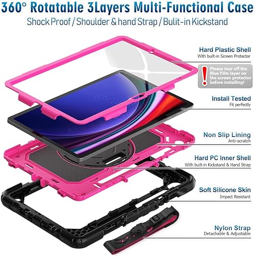 Miniatura 7 de Timecity Funda para Samsung Galaxy Tab S9 FE 5G de 10.9 pulgadas, para Galaxy Tab S9 de 11 pulgadas 2023 (SM-X510X516BX518USM-X710SM-X716B SM-X718U)