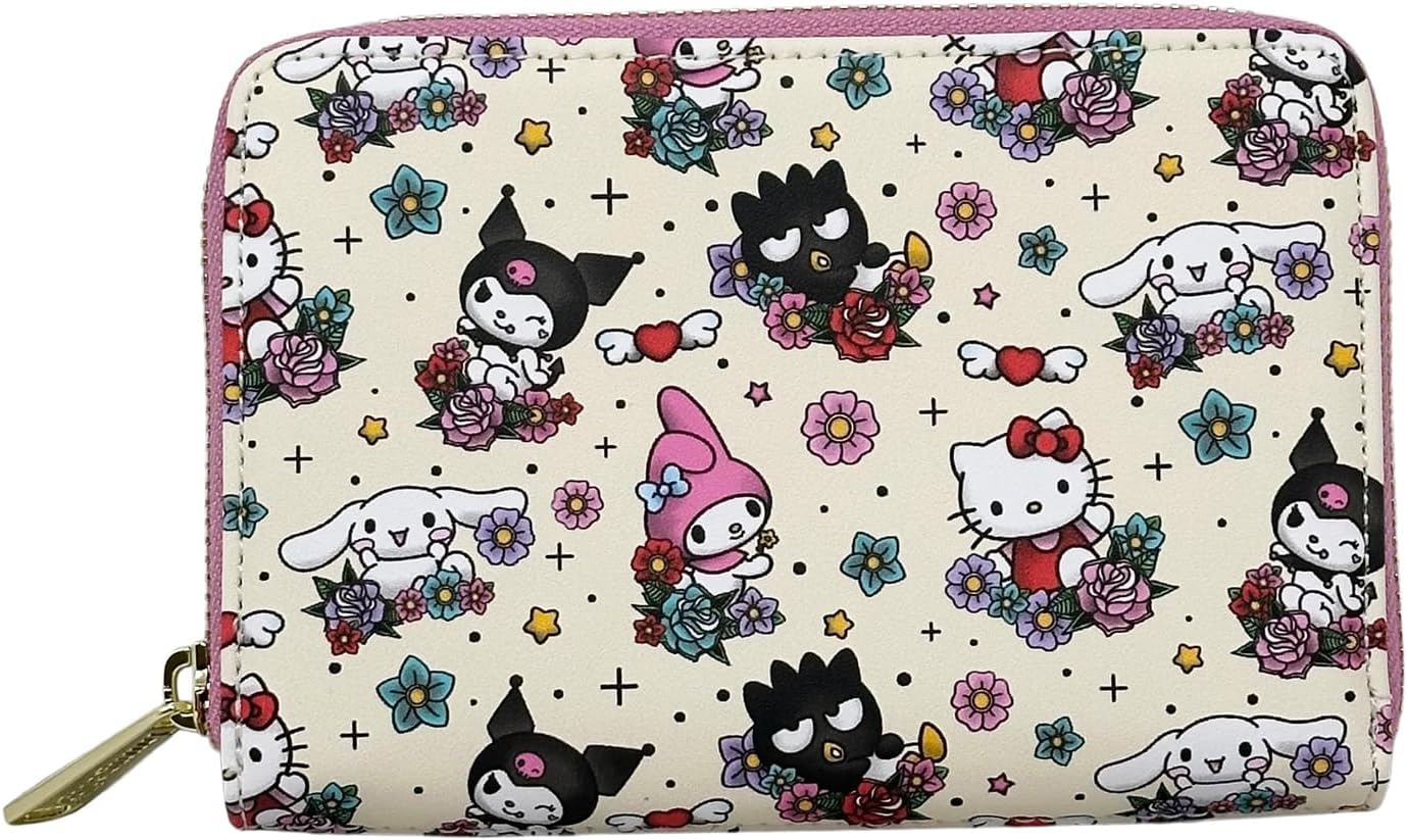 Loungefly Sanrio Hello Kitty and Friends Tattoo Allover Print Zip Around Wallet - Image 2