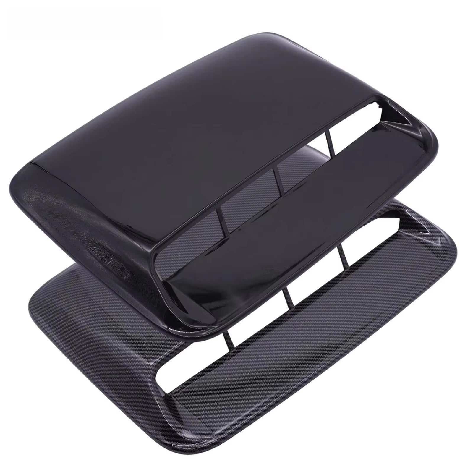 Prese d'Aria Cofano auto Sfiato Del Cofano Motore Decorativo Per Auto Tuning Adesivo Per Coperchio Di Aspirazione Del Flusso D'aria Scoop Grille Intet Trim(Black 1)