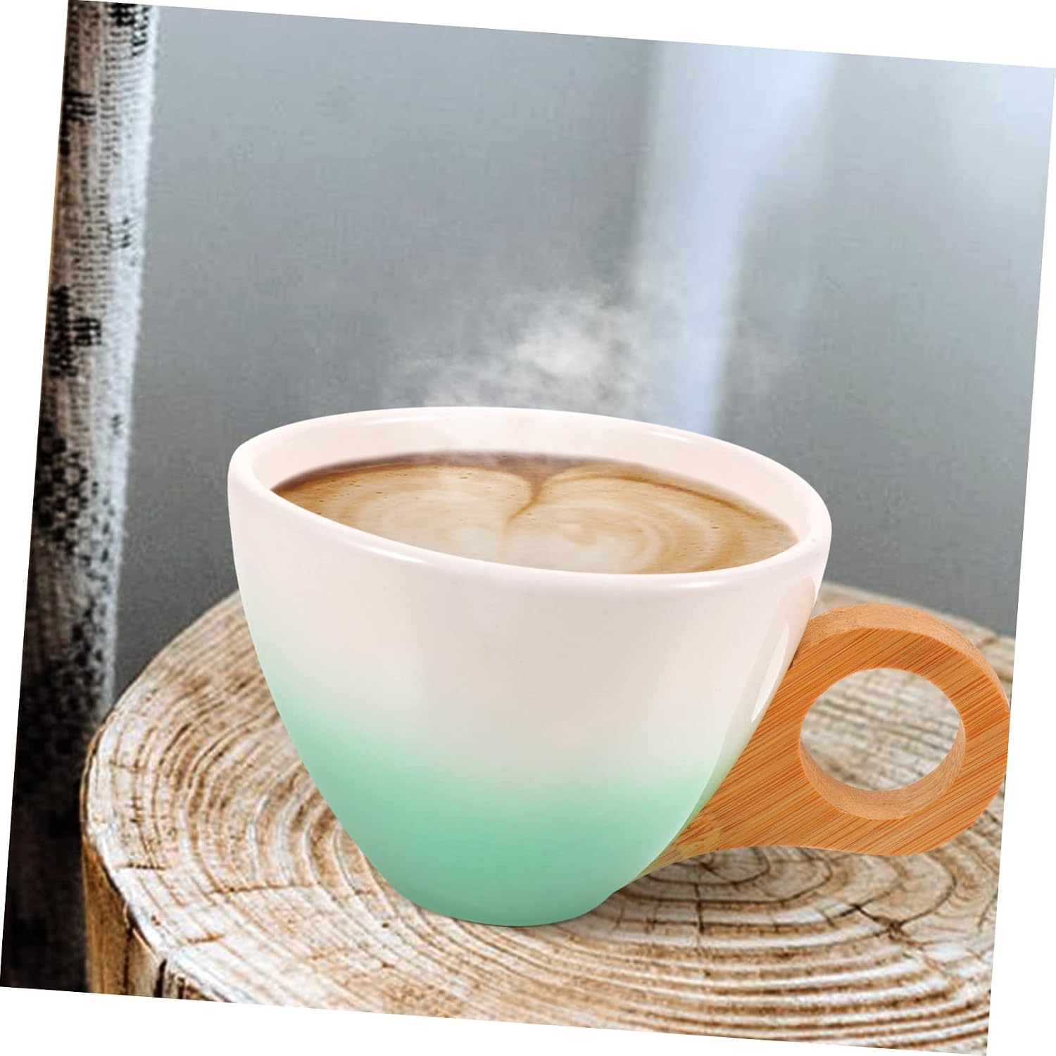 Luxshiny 2Pcs Gradient Ceramic Coffee Mug Multi Functional Cups for Coffee Tea More Home Accessory for Daily Use and Gifting