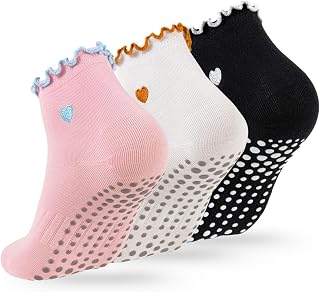 Soxbang Pilates Grip Socks,Non-Slip Cotton Yoga Sock US5-9 | Premium Cotton Anti-Slip Yoga Barre Socks,PVC Grip,Arch Support,for Pilates Ballet Workout
