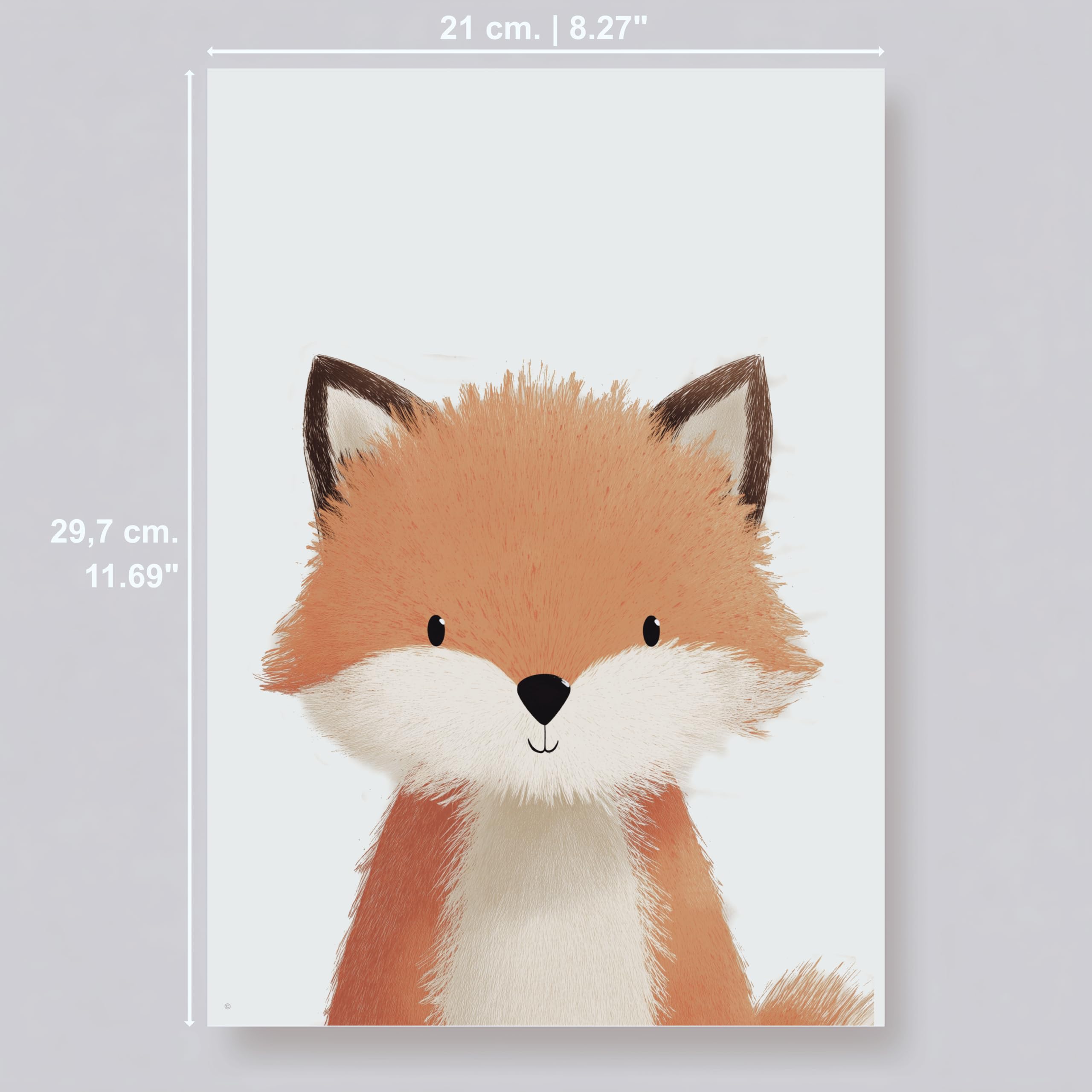 PACKLIST® Set 4 Quadretti Cameretta Neonato – Poster Animali del Bosco (Orso, Volpe, Cervo, Gufo) – Stampe A4 Premium 250g – Decorazione Parete Bambini Senza Cornice – Idea Regalo Nascita