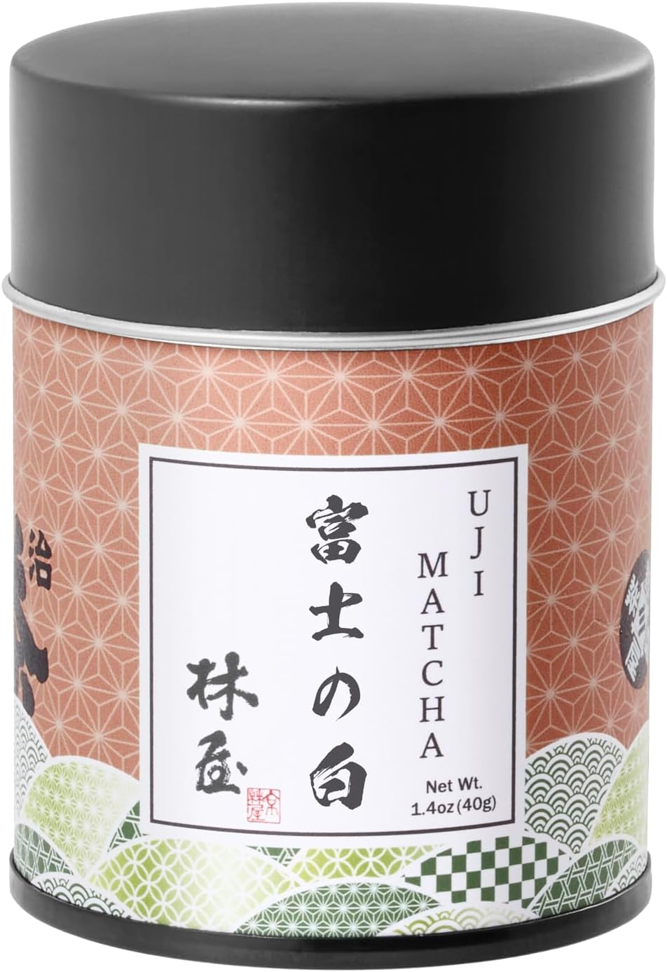 HAYASHIYA Matcha Powder - Fuji - Kyoto Uji Ceremonial Grade, First Harvest Stone Milled Authentic Japanese Matcha Green Tea Powder (40g / 1.4oz)